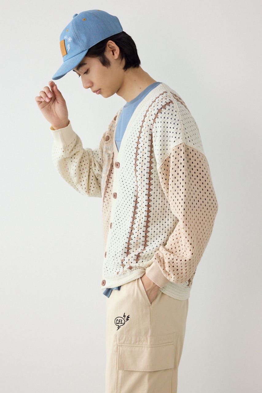 ランダムクロシェカーディガン IVOY M