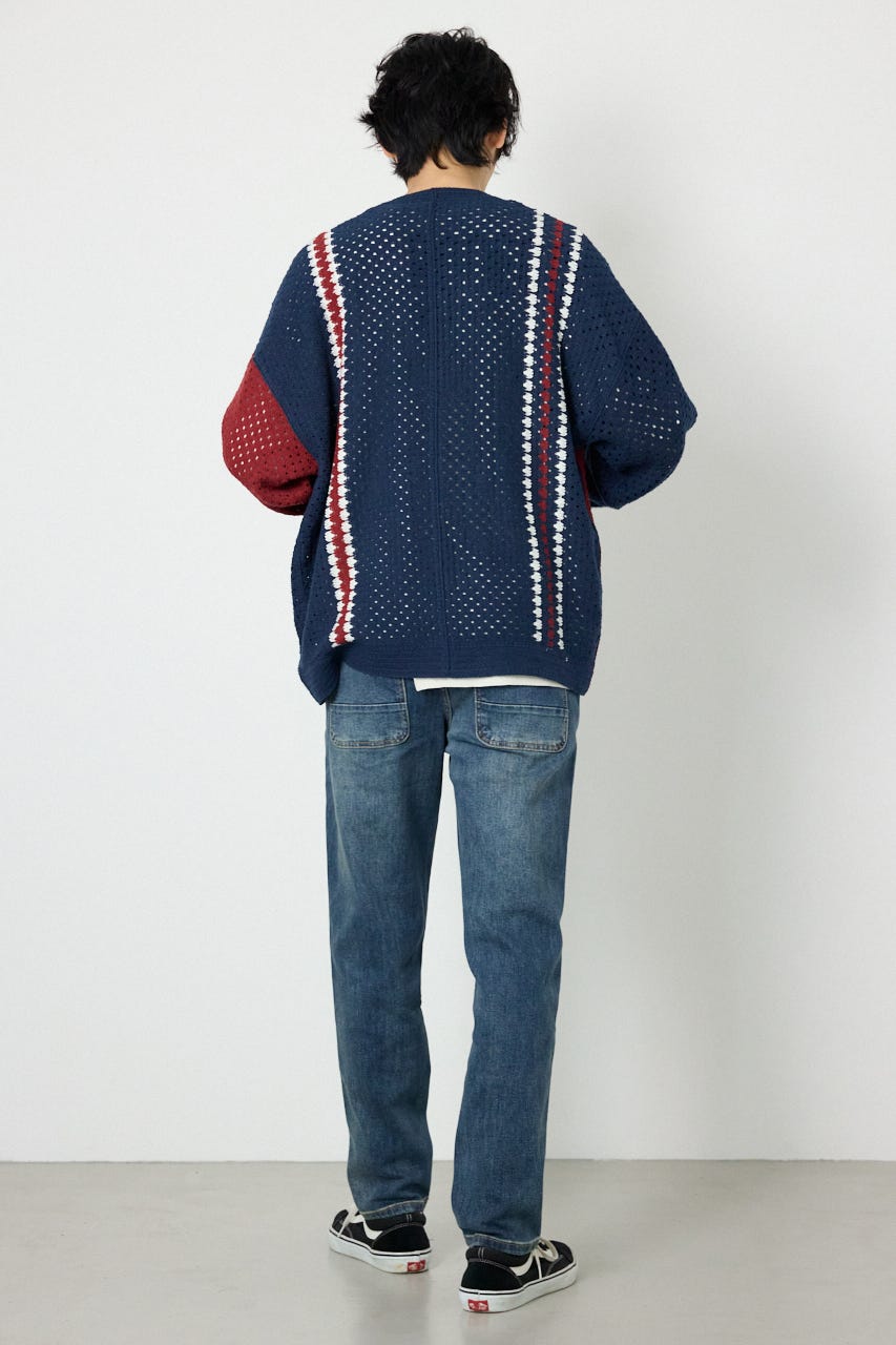 ランダムクロシェカーディガン NVY L