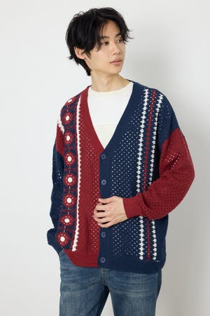 ランダムクロシェカーディガン