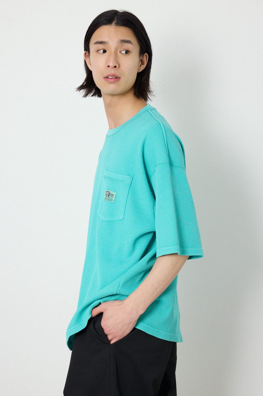 ピグメントワッフルTシャツ GRN M