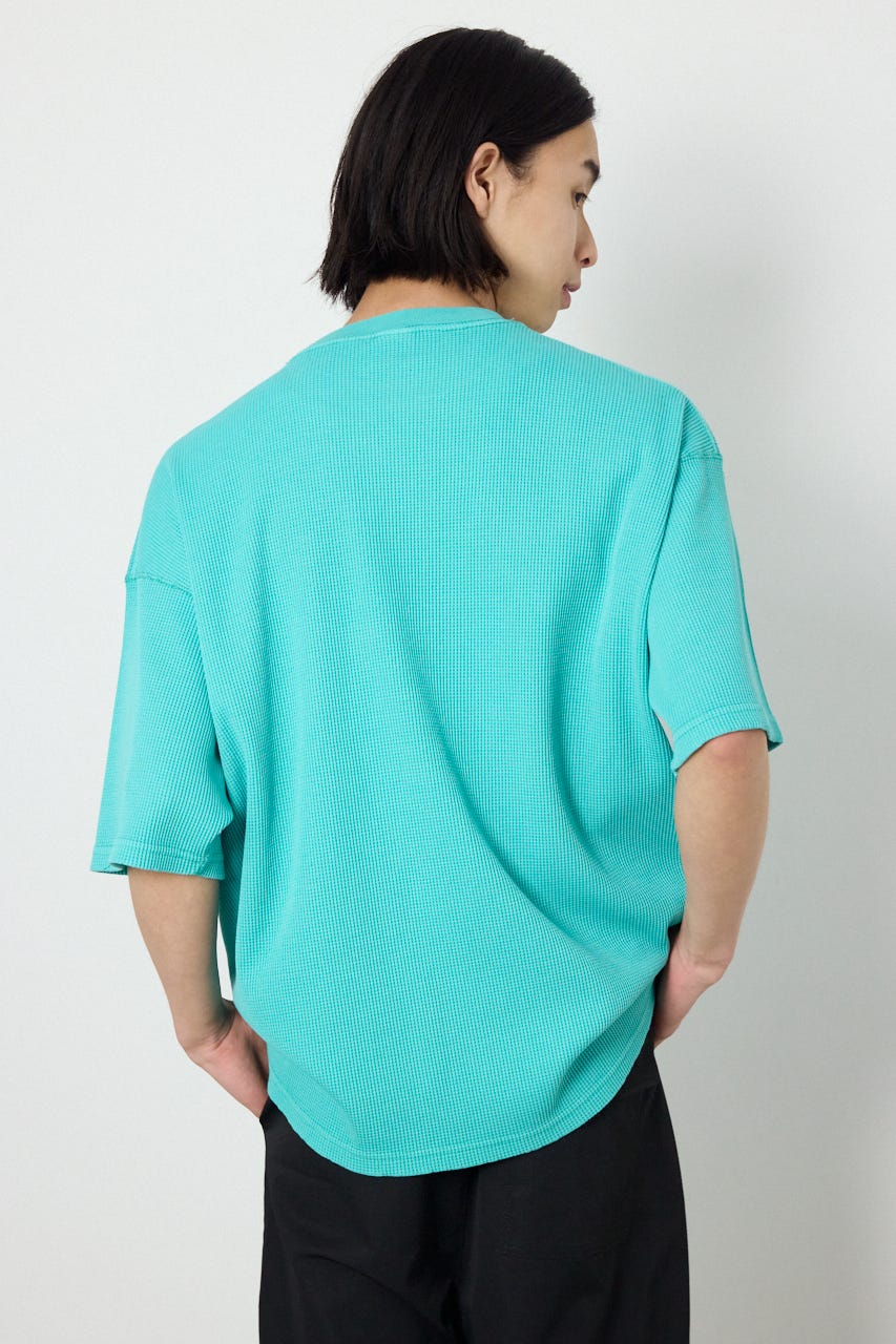 ピグメントワッフルTシャツ GRN M