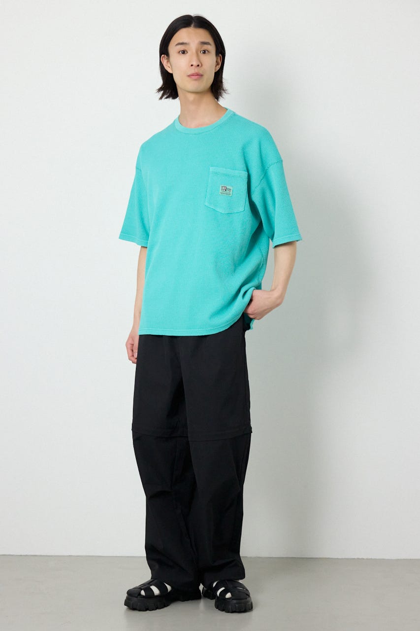 ピグメントワッフルTシャツ GRN M