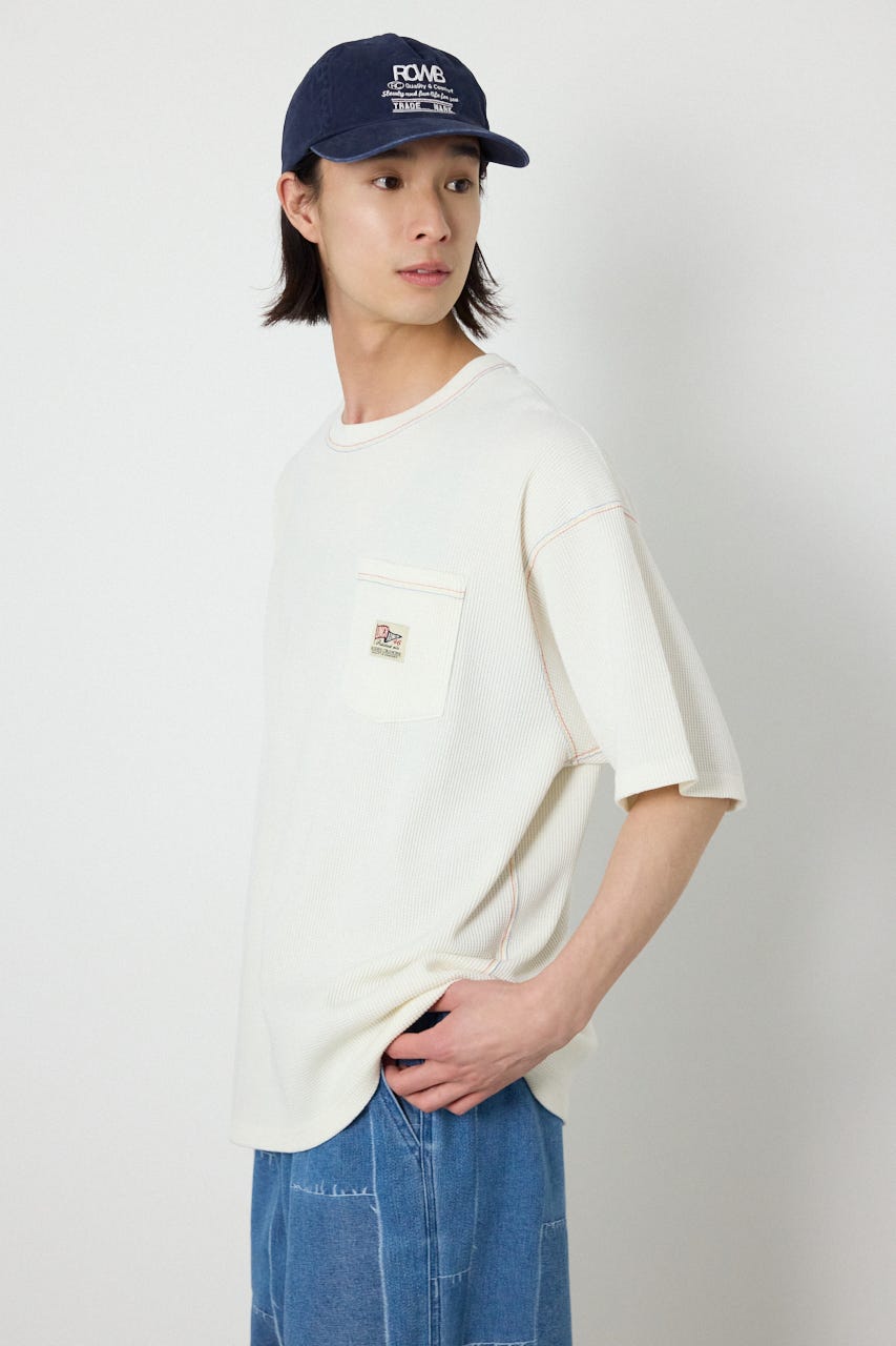 ピグメントワッフルTシャツ IVOY M