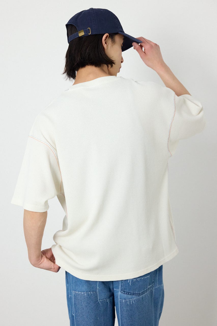 ピグメントワッフルTシャツ IVOY M