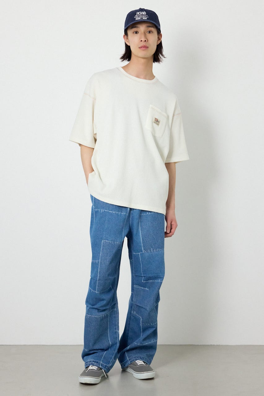 ピグメントワッフルTシャツ IVOY M