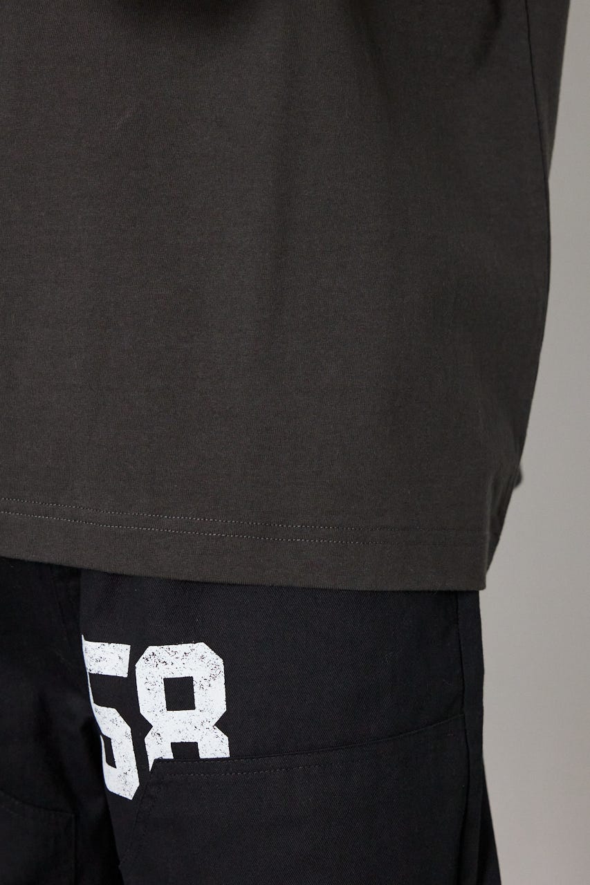 クロシェラインヘンリーTシャツ BLK L