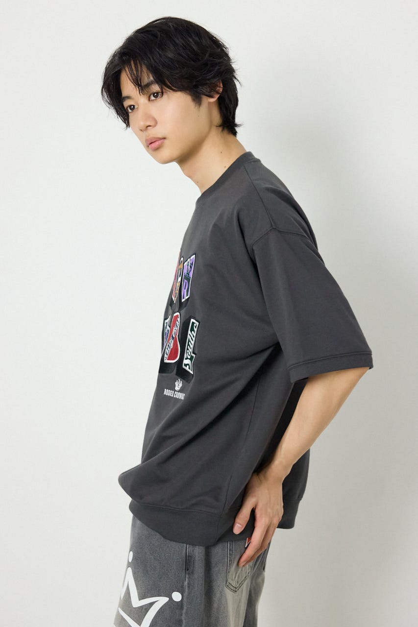 decoration半袖スウェット D/C.GRY L