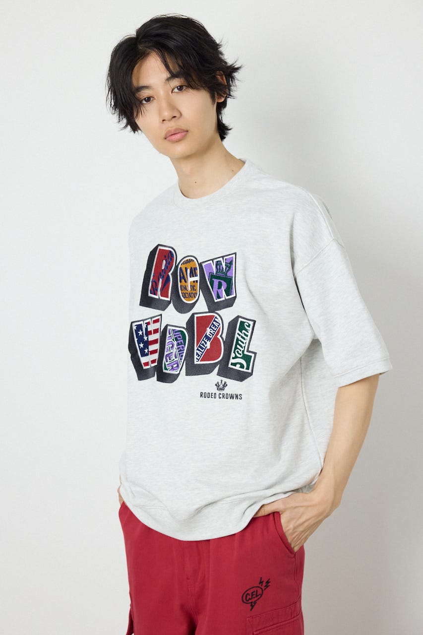 decoration半袖スウェット L/T.GRY M