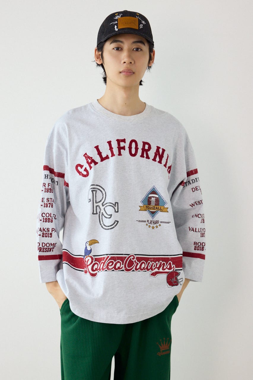 footballトップス L/T.GRY M