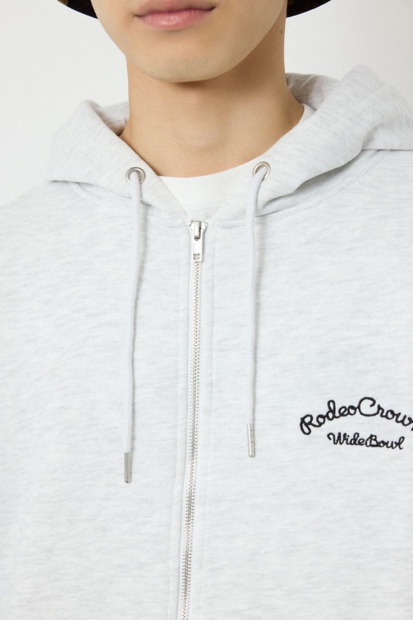 タイポグラフィーZIPパーカー L/T.GRY M