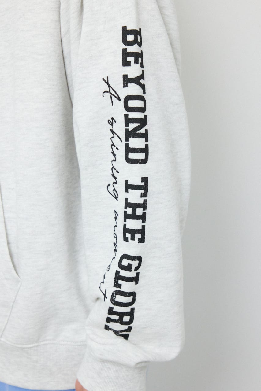 タイポグラフィーZIPパーカー L/T.GRY M