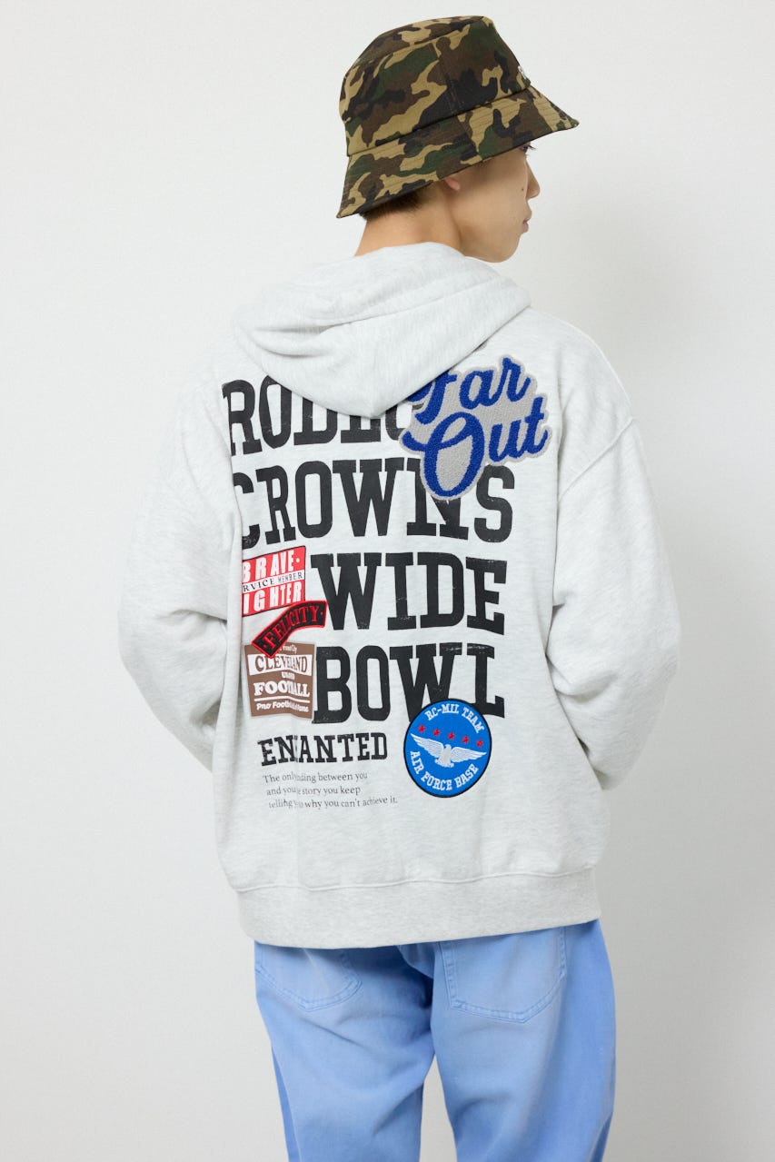 タイポグラフィーZIPパーカー L/T.GRY M