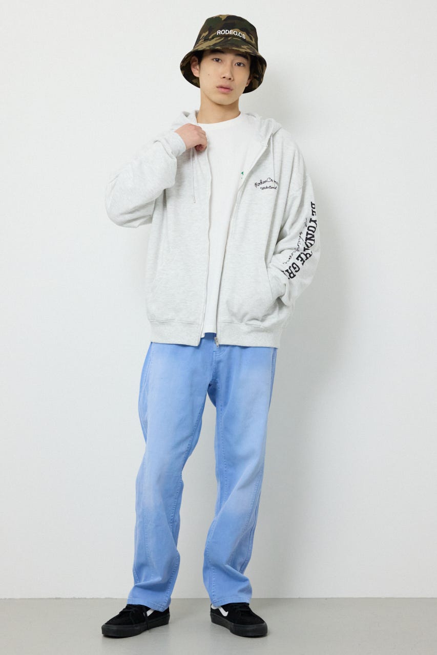 タイポグラフィーZIPパーカー L/T.GRY M