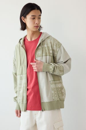 パッチワークZIPパーカー