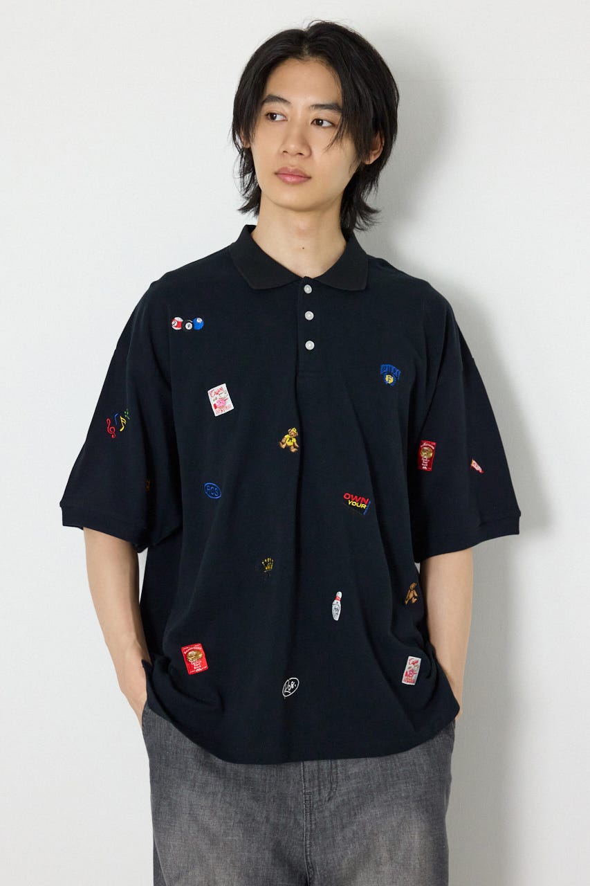 Dotted ポロシャツ BLK M
