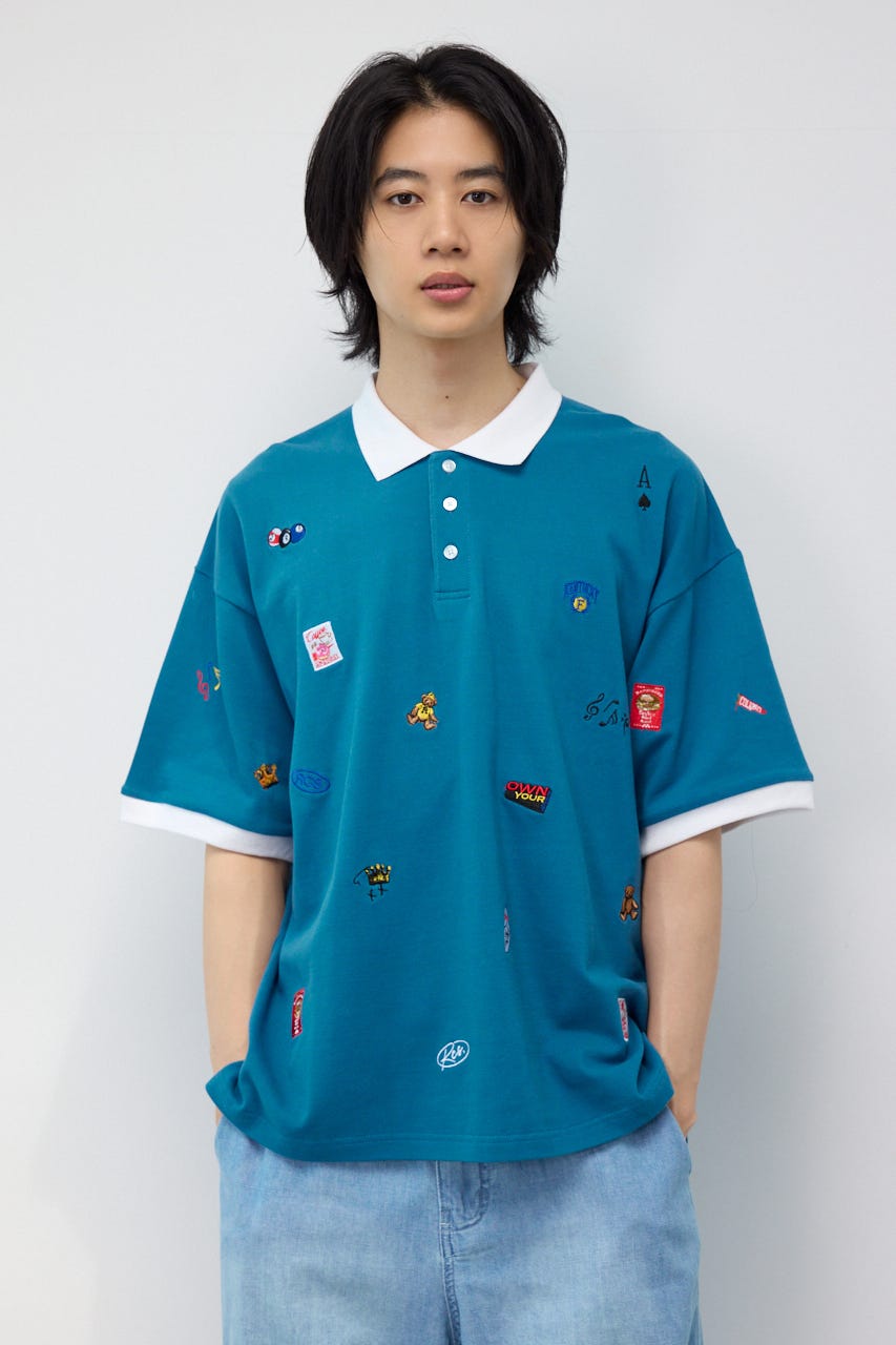 Dotted ポロシャツ BLU L
