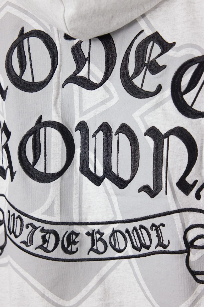 Blackletter 半袖ZIPパーカー L/T.GRY L