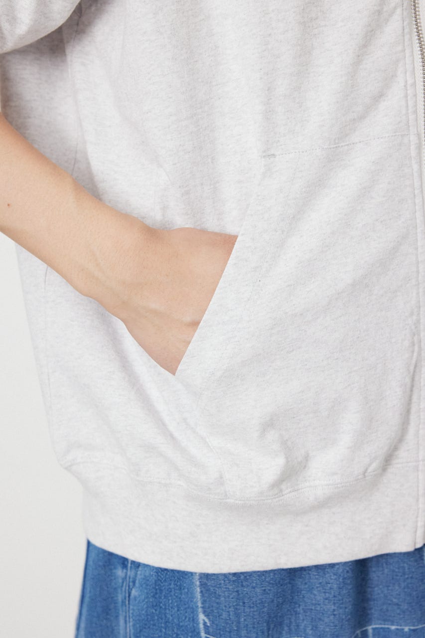 Blackletter 半袖ZIPパーカー L/T.GRY L