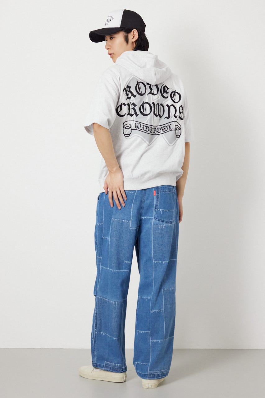 Blackletter 半袖ZIPパーカー L/T.GRY L