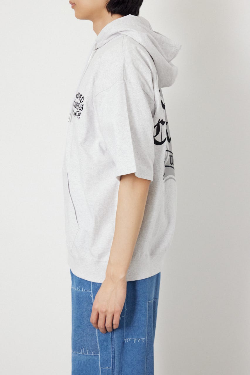 Blackletter 半袖ZIPパーカー L/T.GRY L