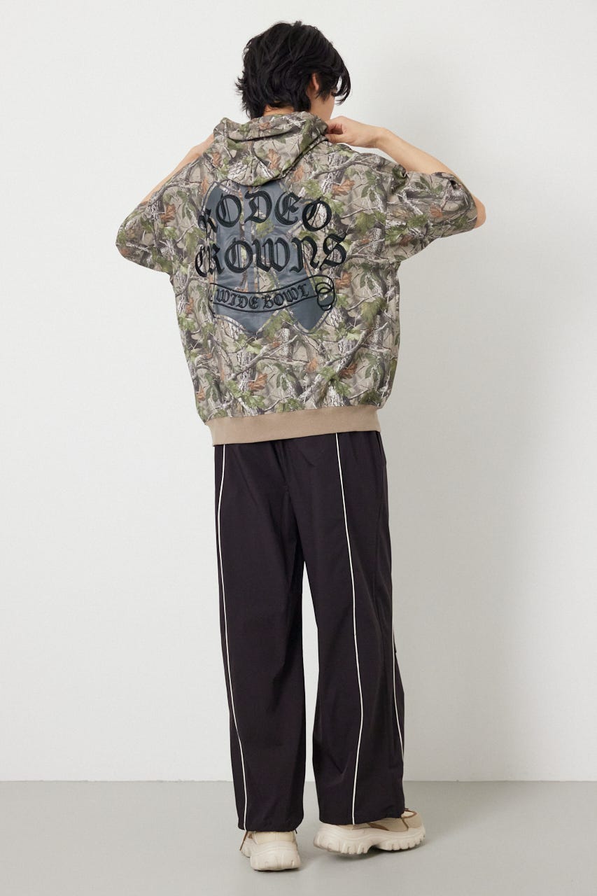 Blackletter 半袖ZIPパーカー 迷彩 M