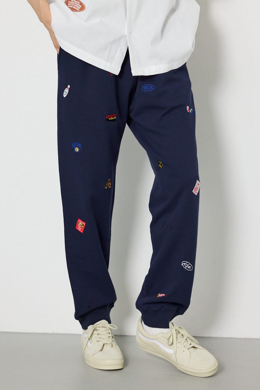 Dotted スウェットパンツ NVY L