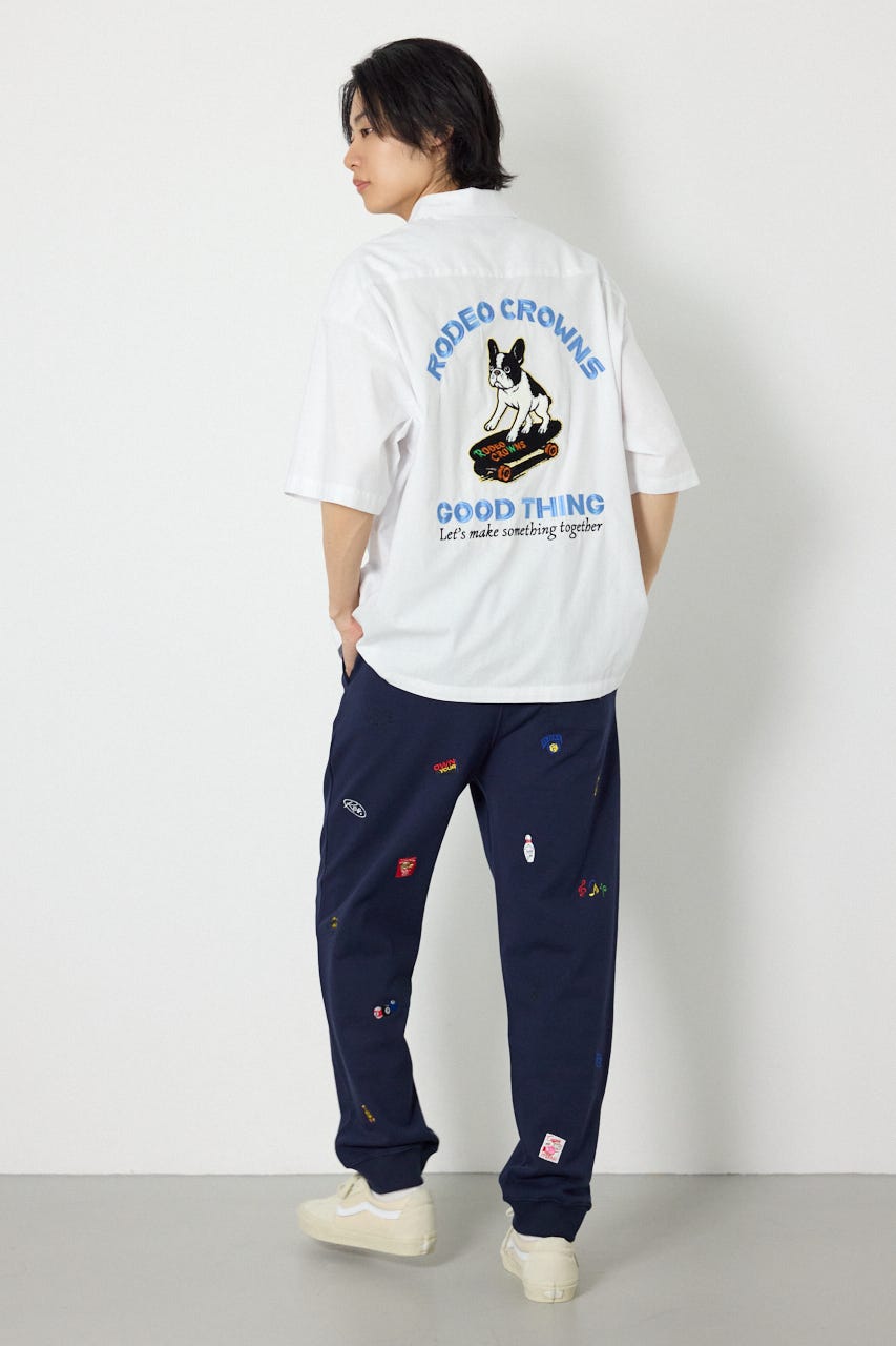 Dotted スウェットパンツ NVY L