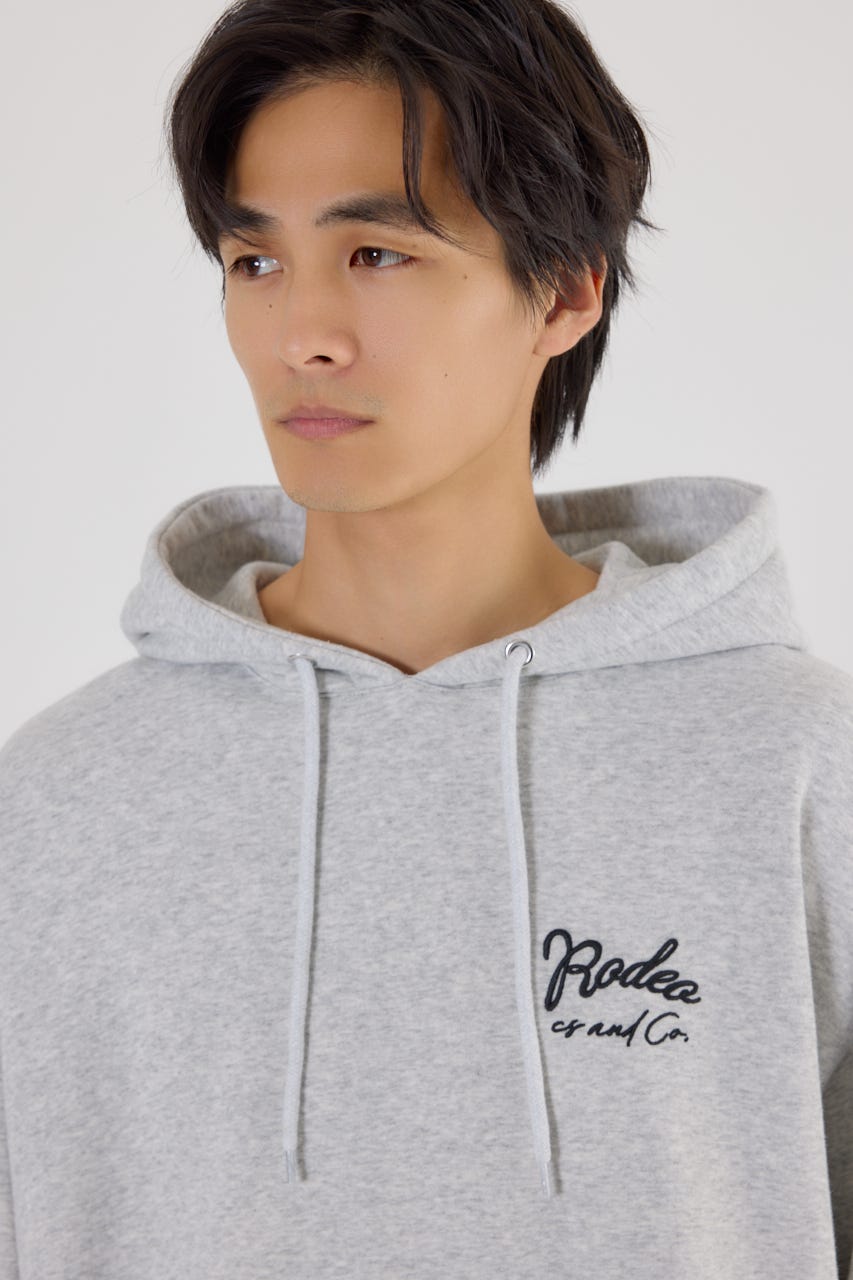 メンズロゴデニムパッチフーディー L/T.GRY M