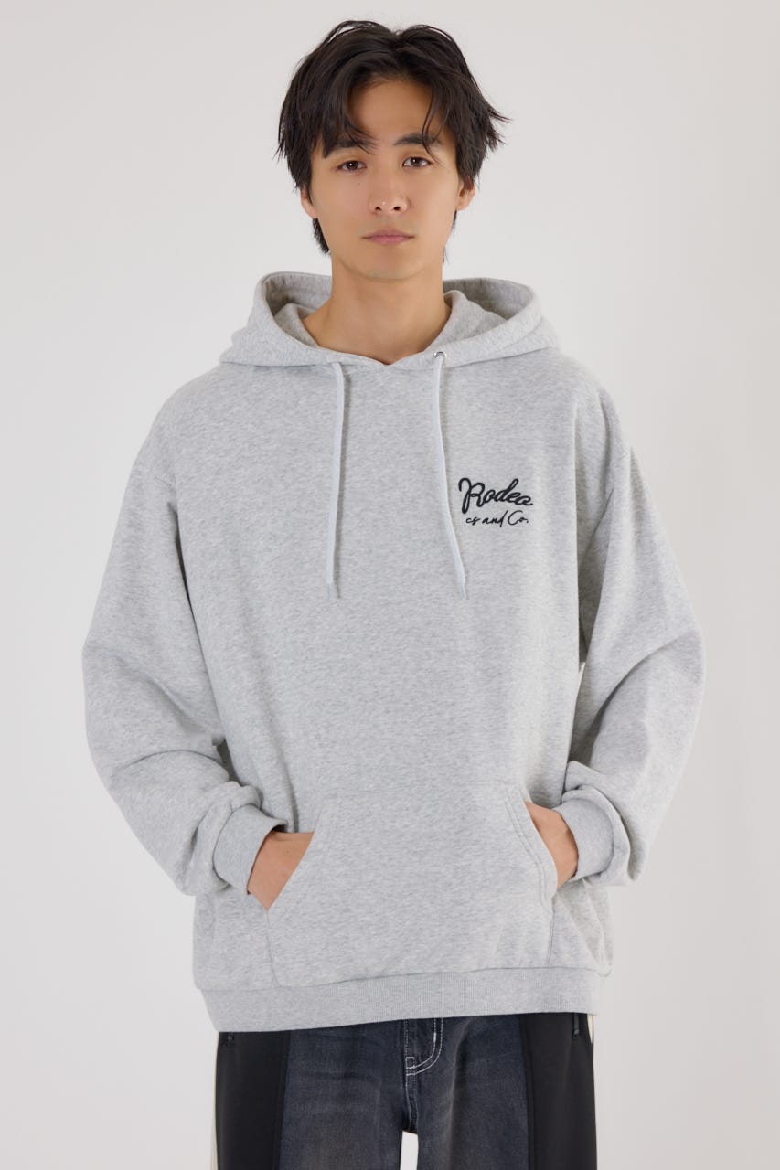 メンズロゴデニムパッチフーディー L/T.GRY M