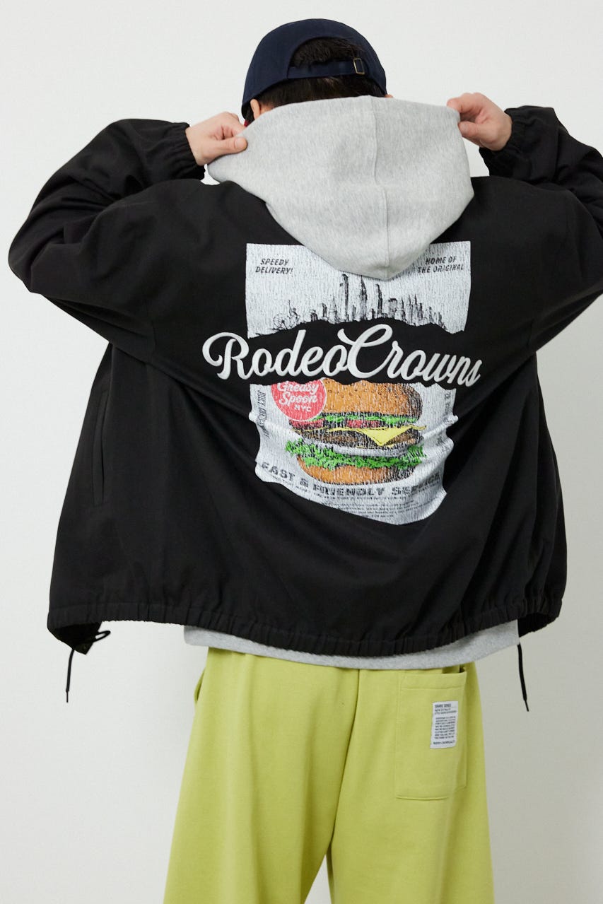 CRACKコーチジャケット BLK M