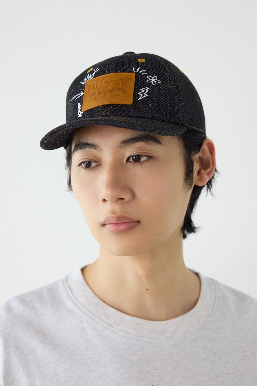デニムパッチCAP BLK FREE