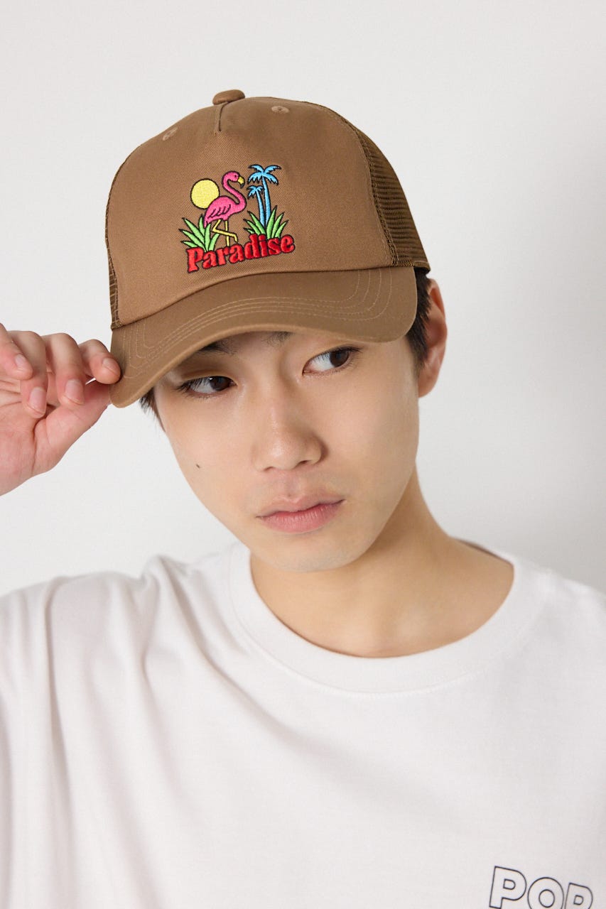フラミンゴメッシュCAP BRN FREE