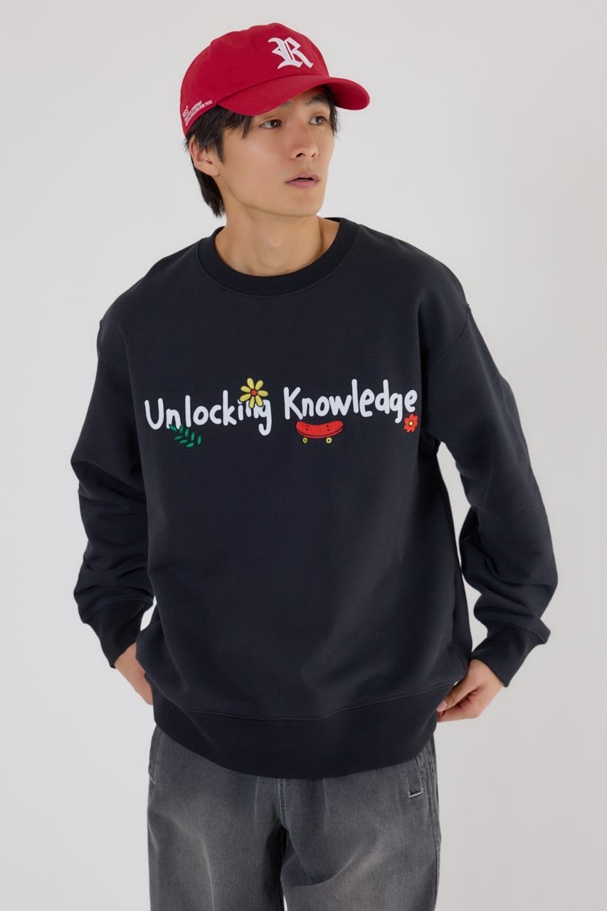 ドローイングスウェット BLK L