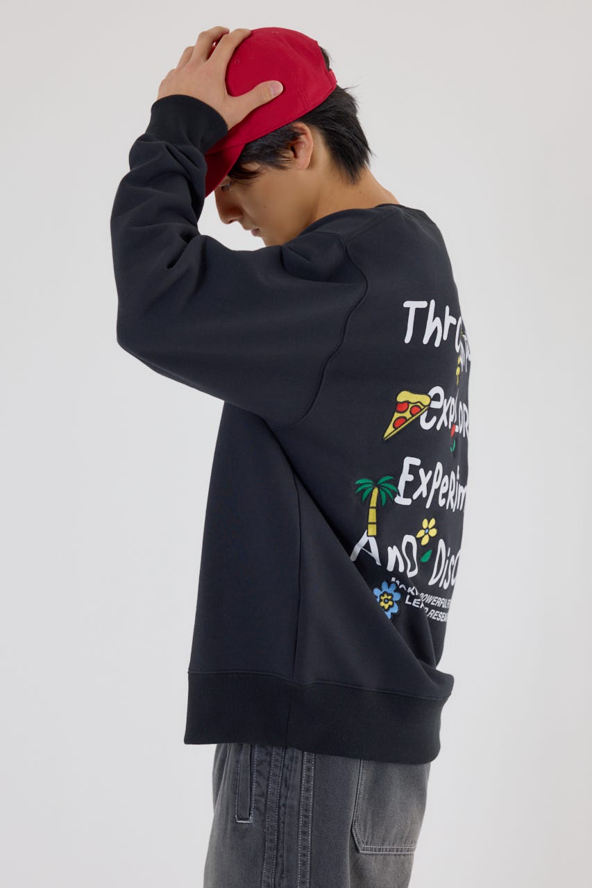 ドローイングスウェット BLK L