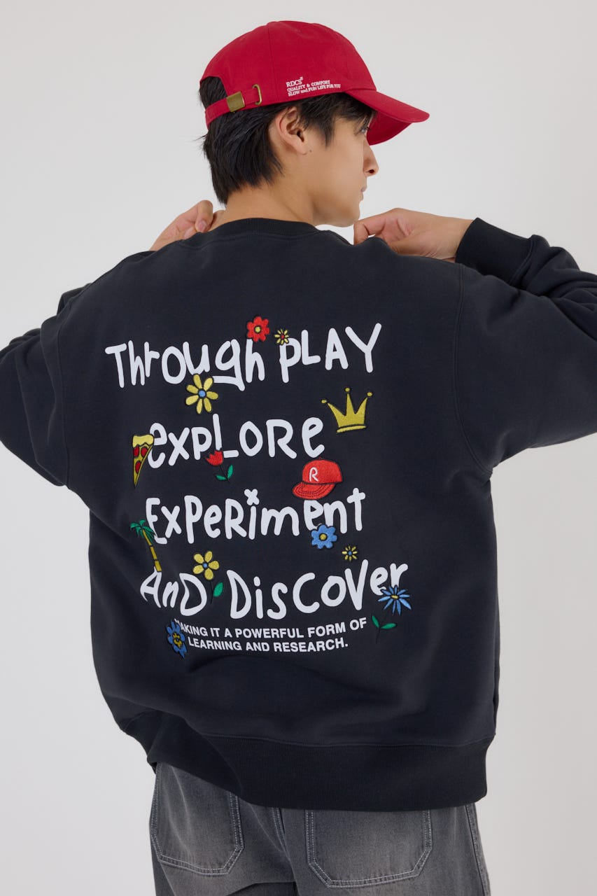 ドローイングスウェット BLK L