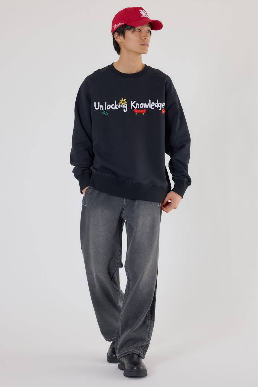 ドローイングスウェット BLK L