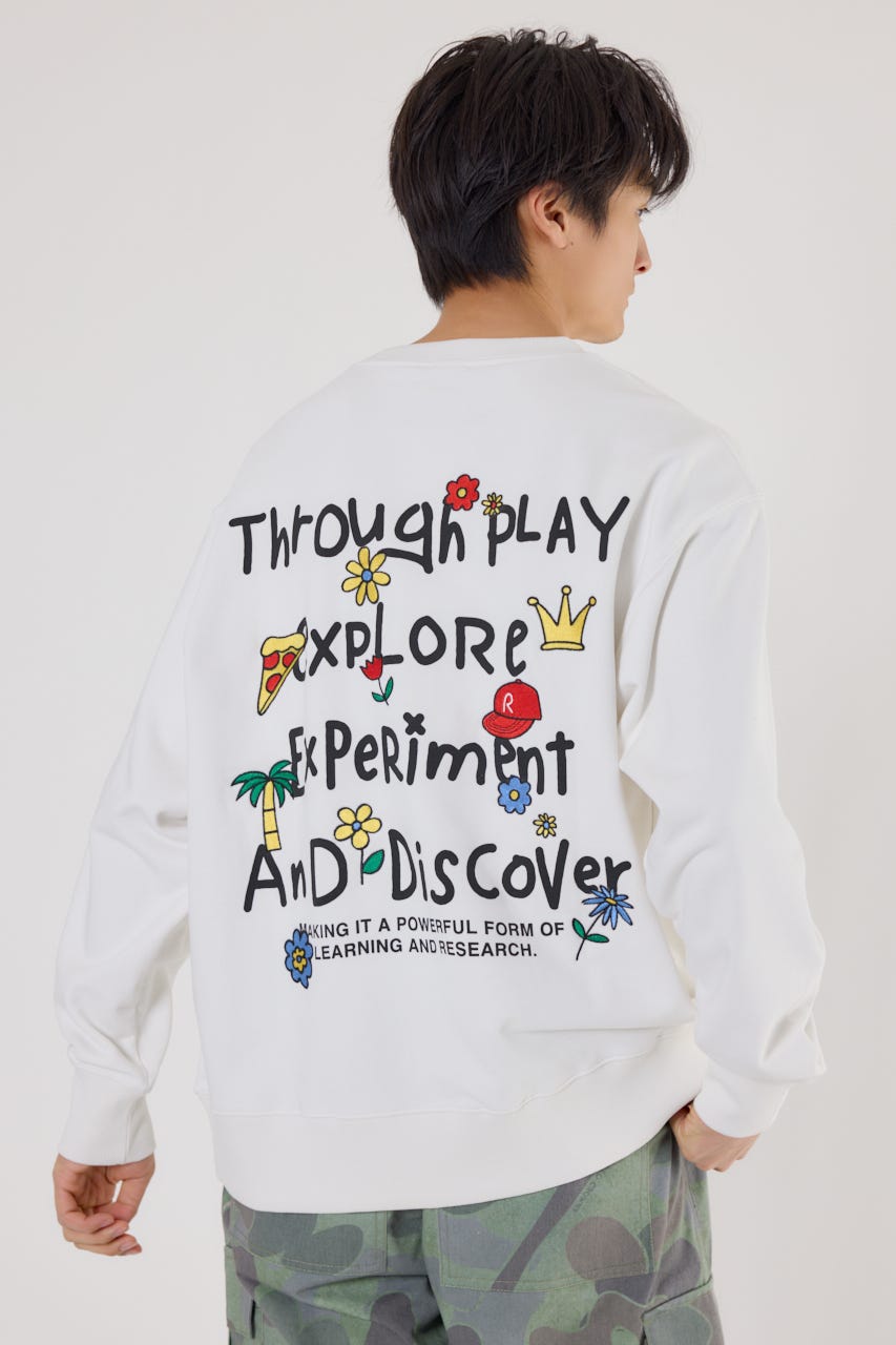 ドローイングスウェット O/WHT M