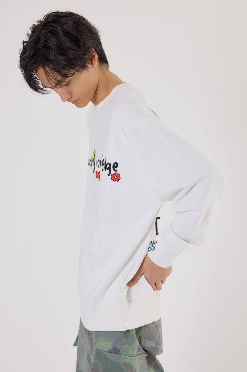 ドローイングスウェット O/WHT M