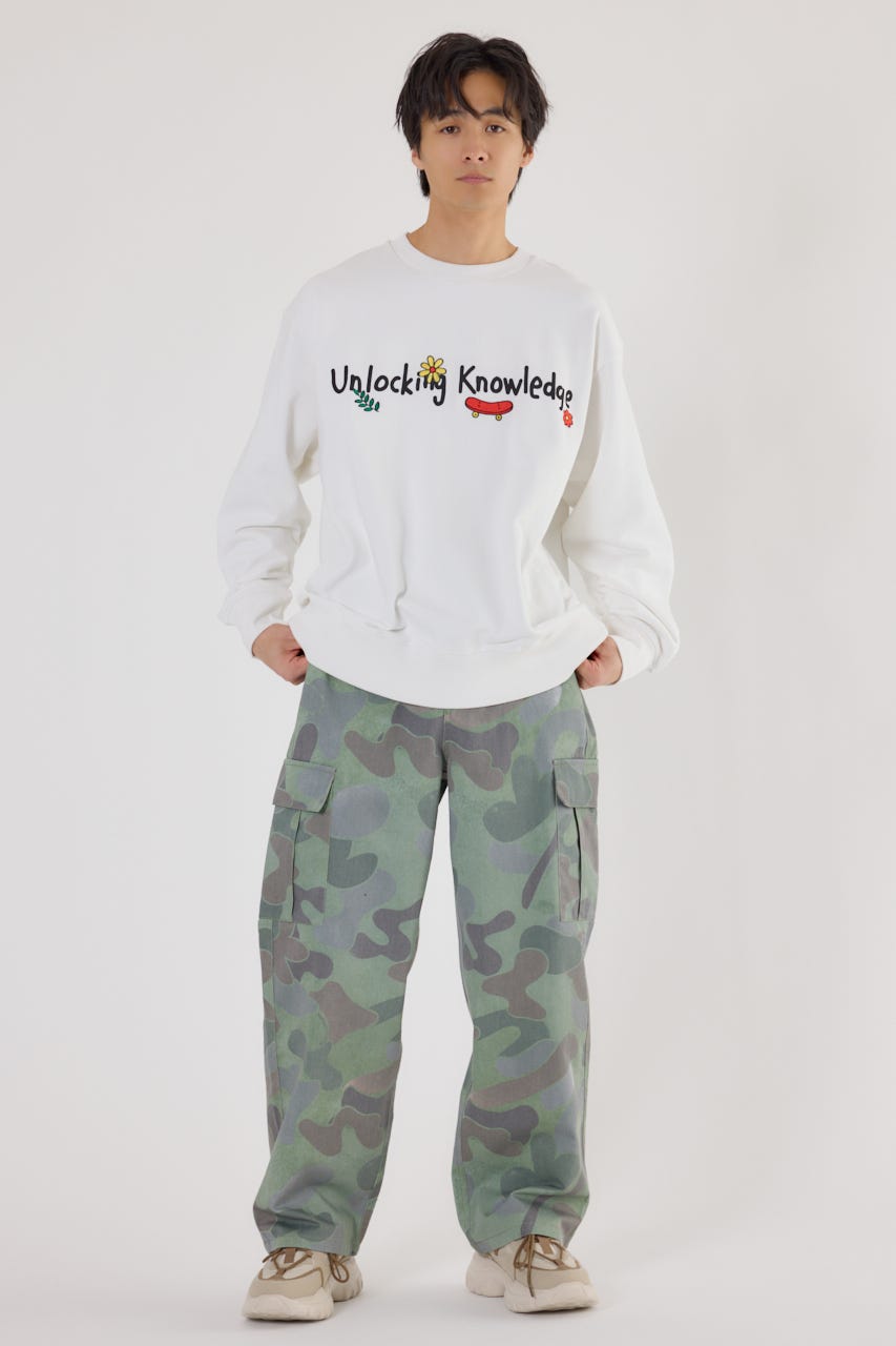 ドローイングスウェット O/WHT M