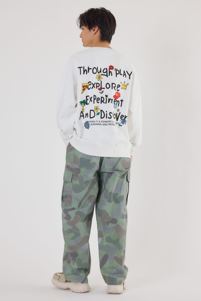 ドローイングスウェット O/WHT M