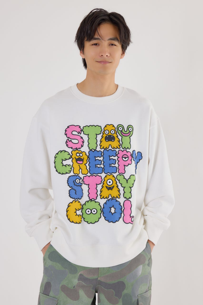 モンスターフォントスウェット O/WHT M