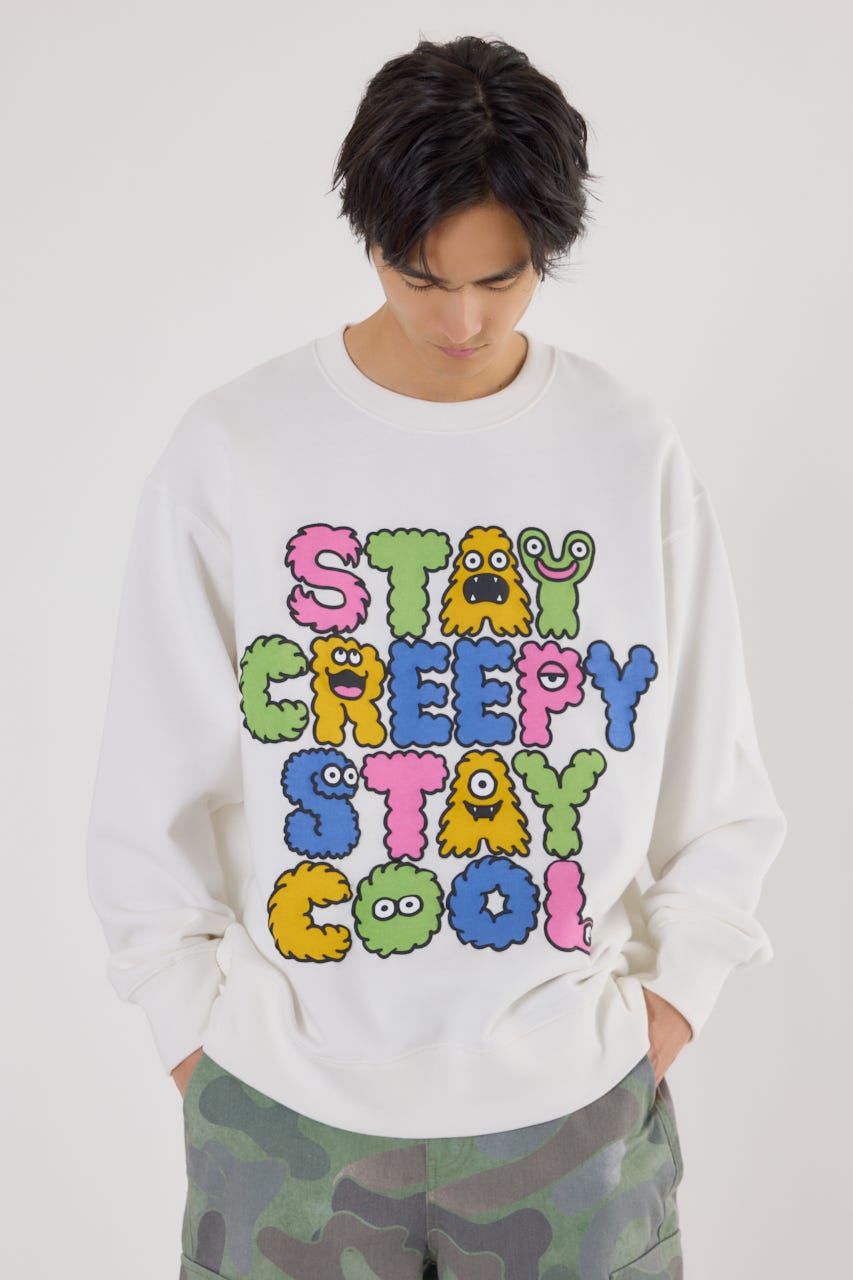 モンスターフォントスウェット O/WHT M