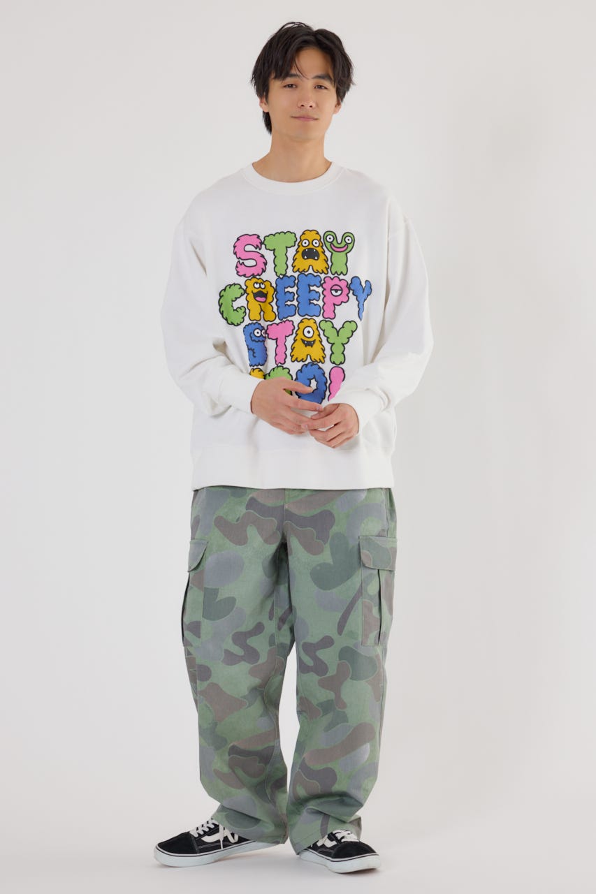 モンスターフォントスウェット O/WHT M