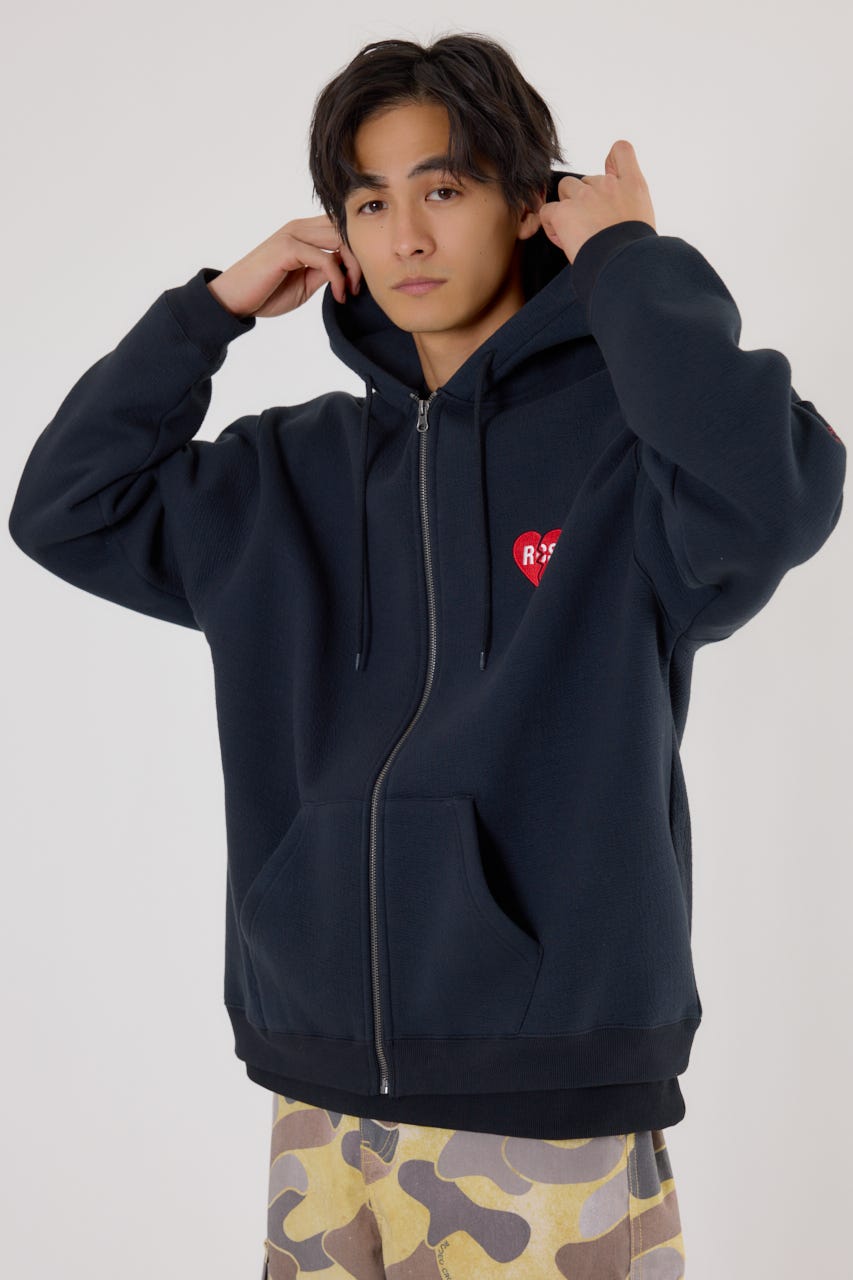 ハートブレイクZIPパーカー BLK M