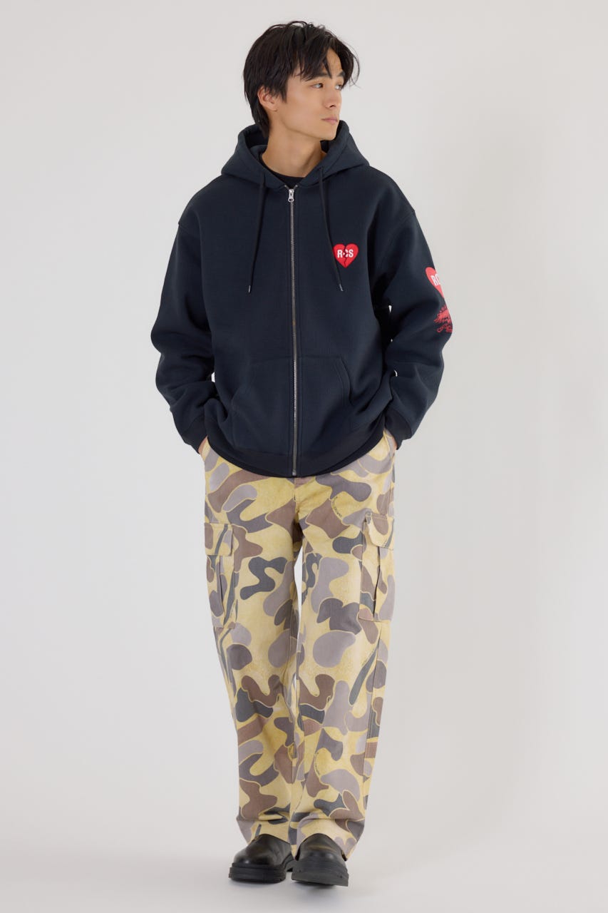 ハートブレイクZIPパーカー BLK M