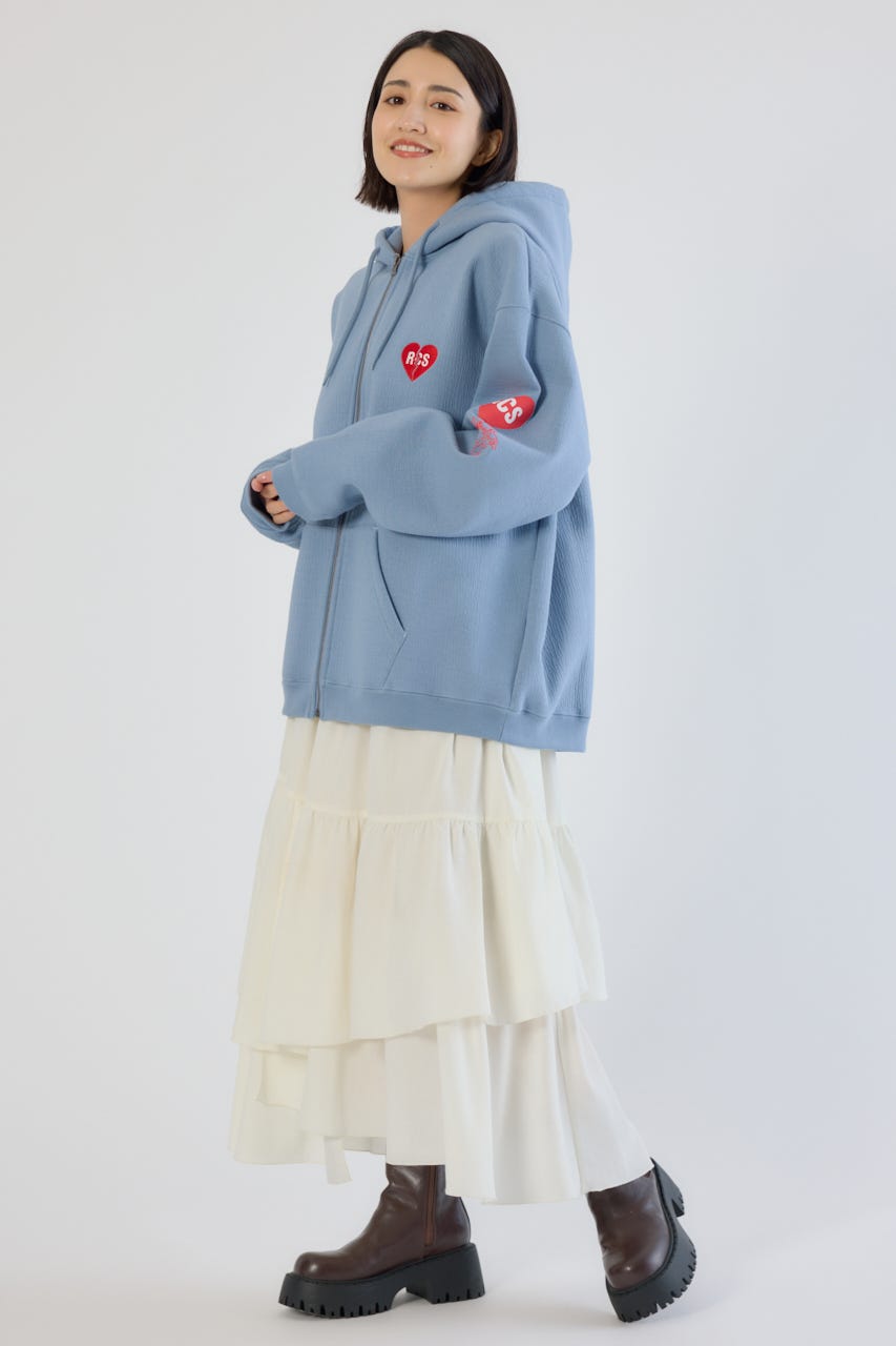 ハートブレイクZIPパーカー D/BLU M