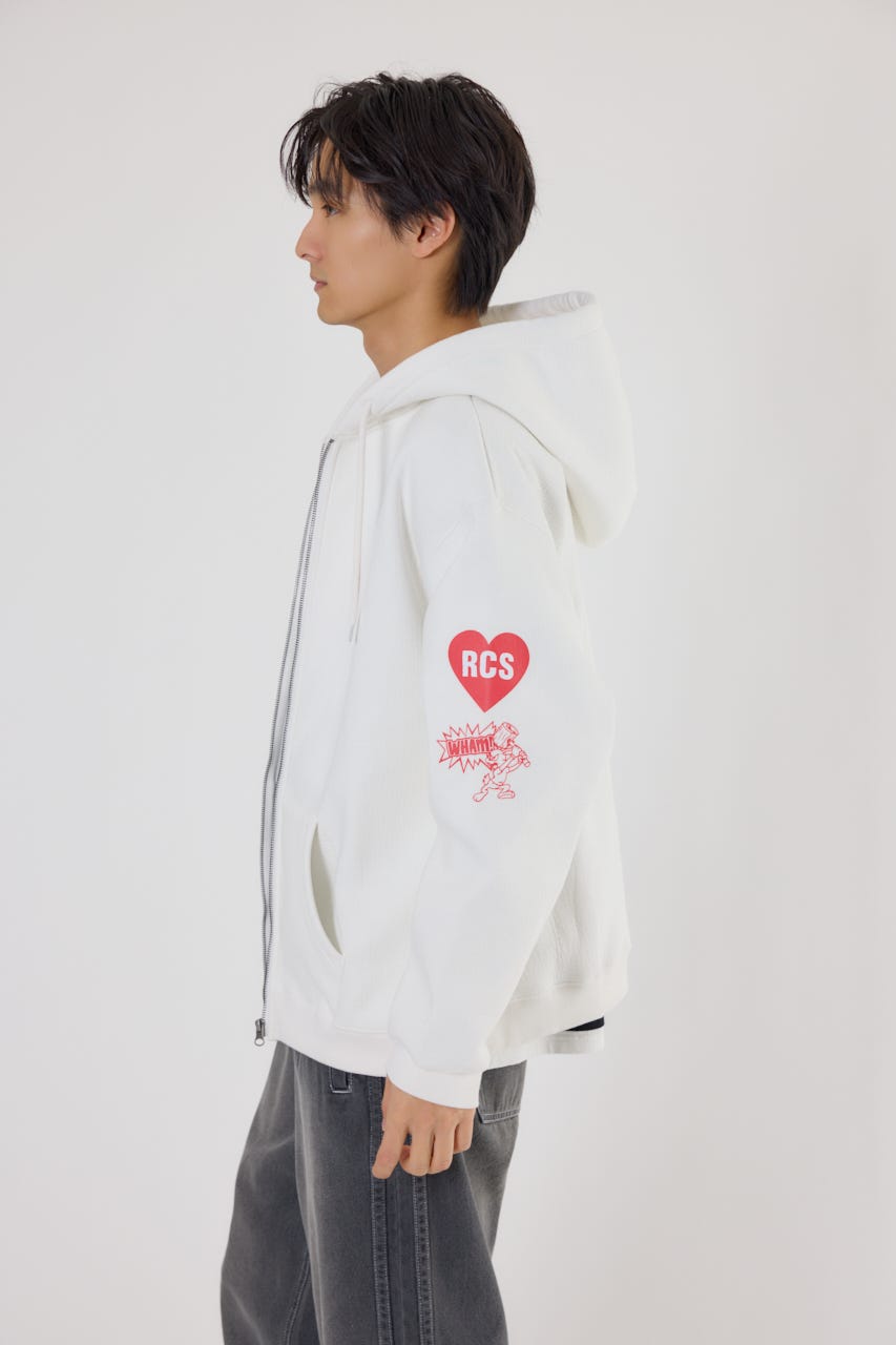 ハートブレイクZIPパーカー WHT M