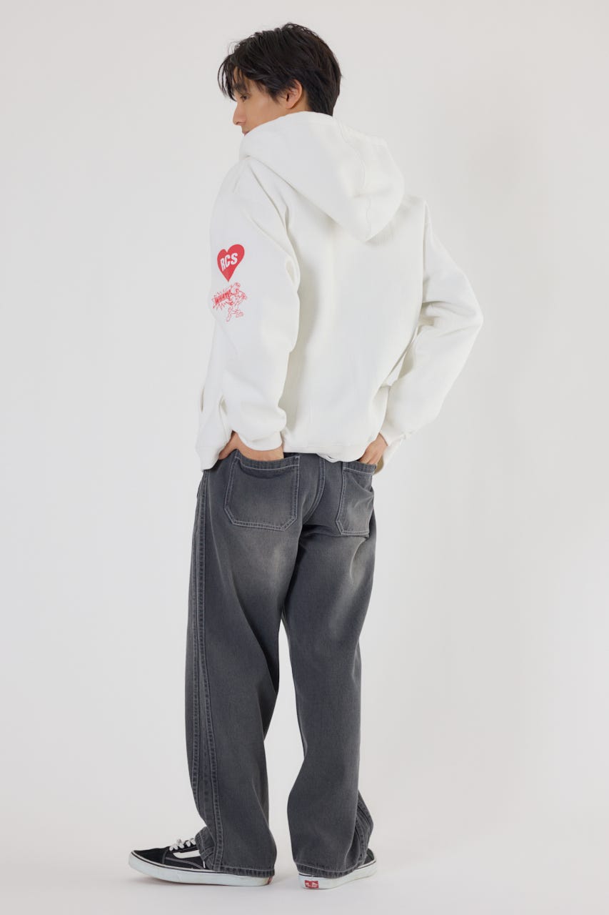 ハートブレイクZIPパーカー WHT M