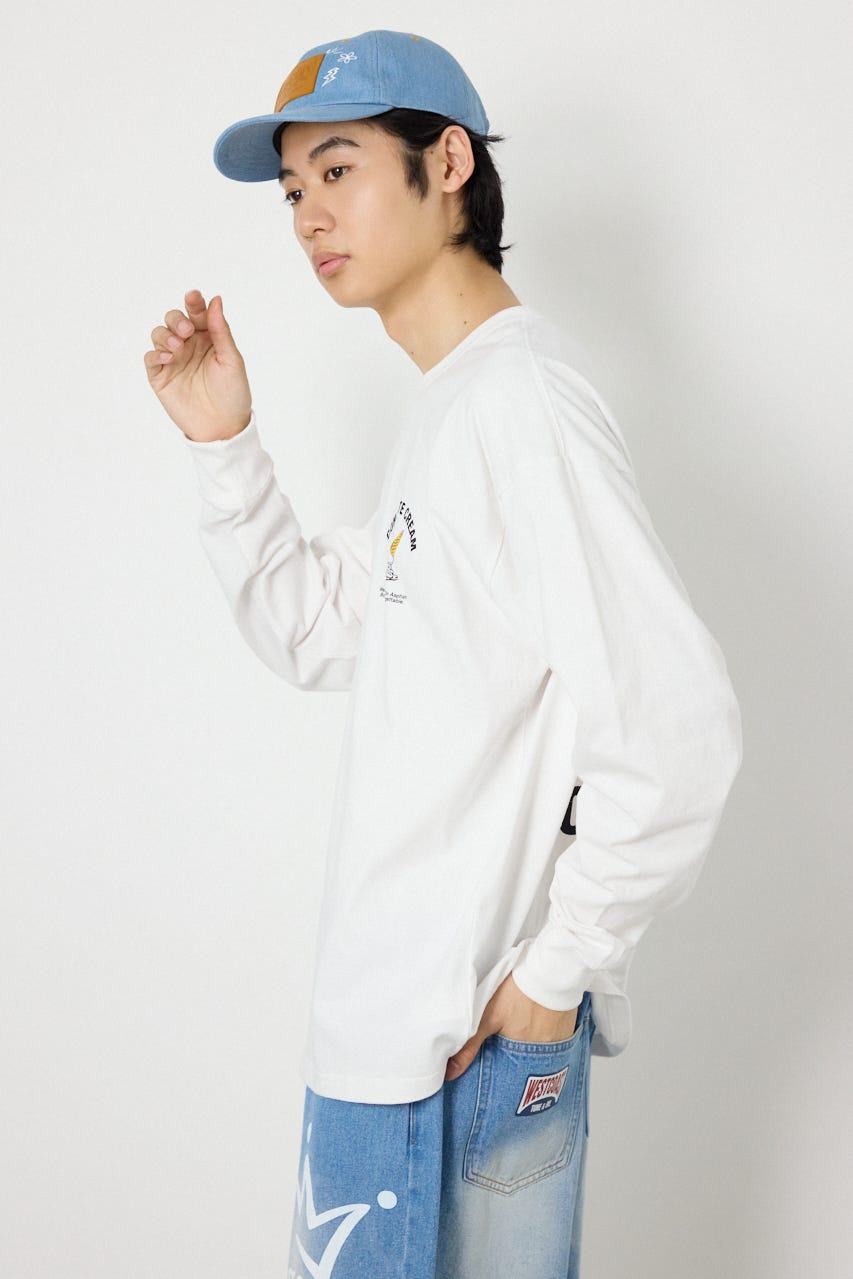 melting長袖Tシャツ WHT L