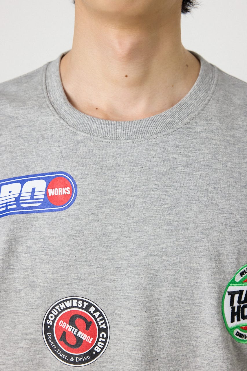 カスタムワッペン半袖スウェット T.GRY L